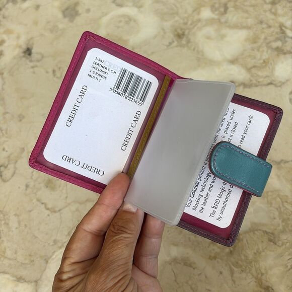 Golunski RFID Multi-colour Leather Card Holder - Picture 3 of 7